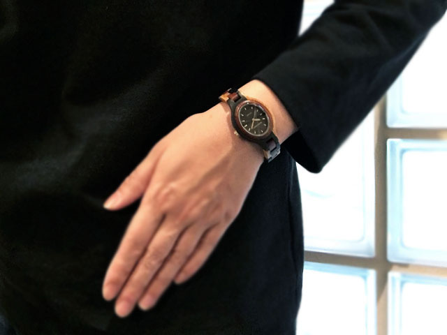 TENSEテンスオーバルモデルレディース木製腕時計
