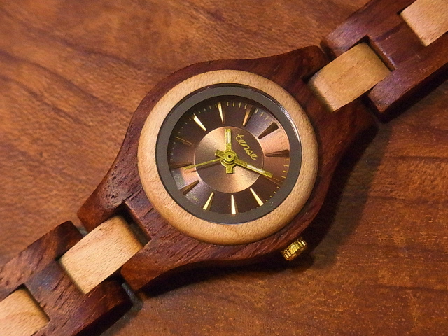 テンス木製腕時計
