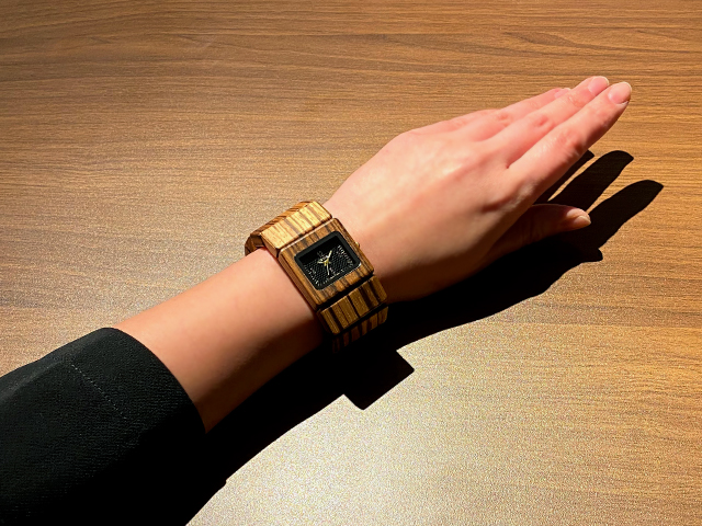 TENSEテンススクエアブレスレットモデル木製腕時計