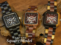 TENSEテンススクエアモデル木製腕時計